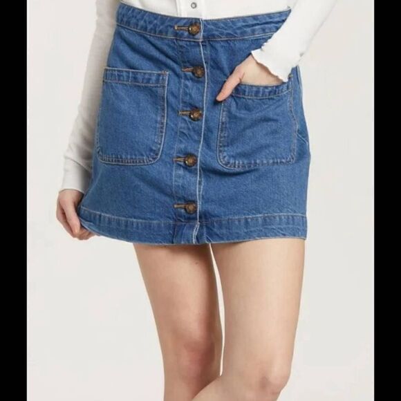 We the Free (Anthropologie) Women's Don't Get Me Wrong Denim Skirt Size 24. - Picture 5 of 11